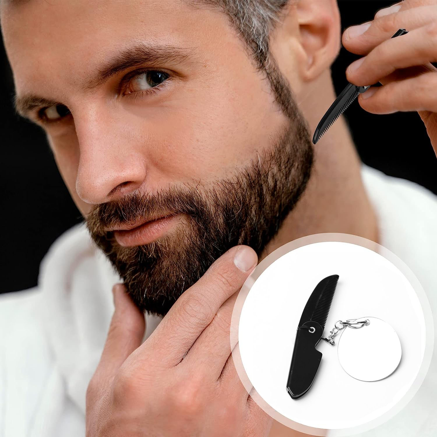 Портативная складная расческа  – обзор и цена Men'S Grooming Tool